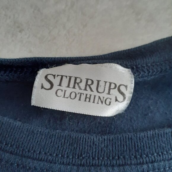 Stirrups Clothing Girl's Size XL (14-16) Navy Walk Trot Canter Long Sleeve Shirt - Picture 4 of 9